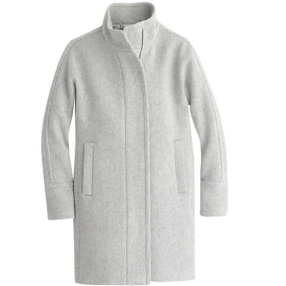 J. Crew GREY Cocoon Coat In Italian Stadium-Cloth